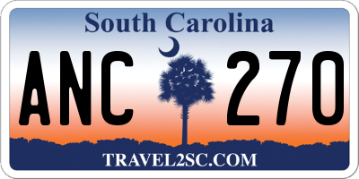 SC license plate ANC270