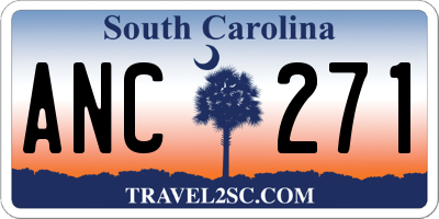 SC license plate ANC271