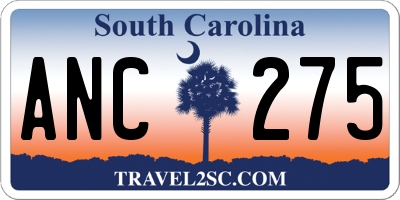 SC license plate ANC275