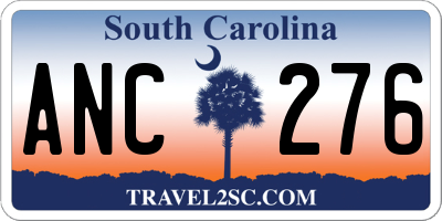 SC license plate ANC276