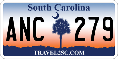 SC license plate ANC279