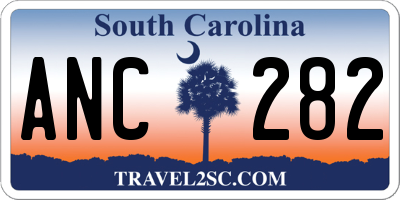 SC license plate ANC282