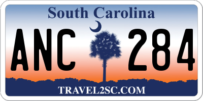 SC license plate ANC284