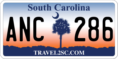 SC license plate ANC286