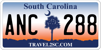 SC license plate ANC288
