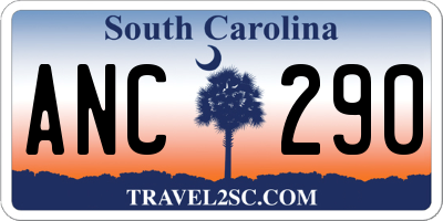 SC license plate ANC290
