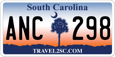 SC license plate ANC298