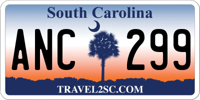 SC license plate ANC299