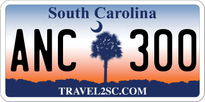 SC license plate ANC300