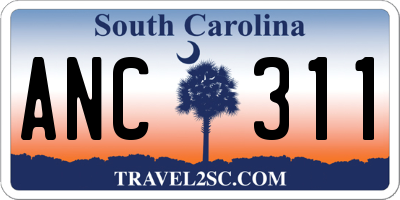 SC license plate ANC311