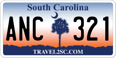 SC license plate ANC321