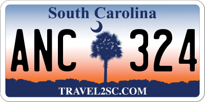 SC license plate ANC324
