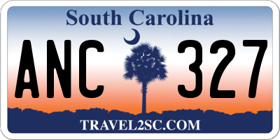 SC license plate ANC327