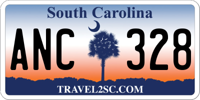 SC license plate ANC328