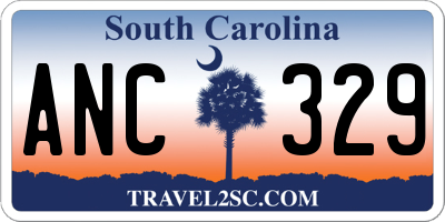 SC license plate ANC329