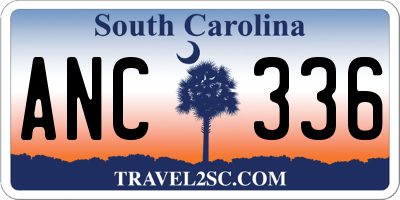 SC license plate ANC336