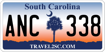 SC license plate ANC338