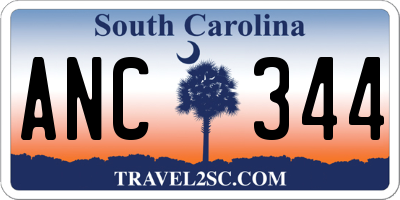 SC license plate ANC344