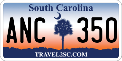 SC license plate ANC350