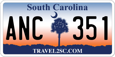 SC license plate ANC351