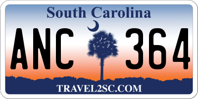 SC license plate ANC364