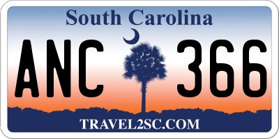 SC license plate ANC366