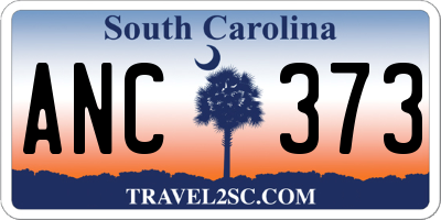 SC license plate ANC373
