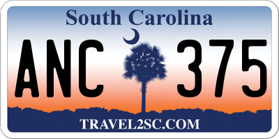 SC license plate ANC375