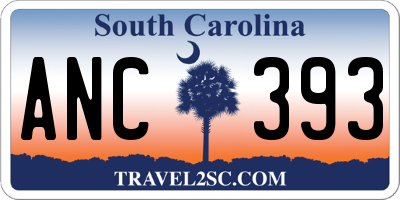 SC license plate ANC393