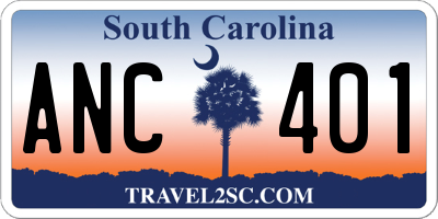 SC license plate ANC401