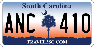 SC license plate ANC410