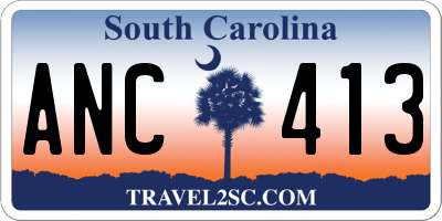 SC license plate ANC413