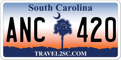 SC license plate ANC420