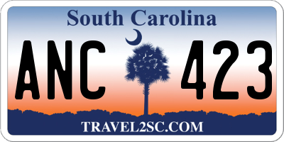 SC license plate ANC423