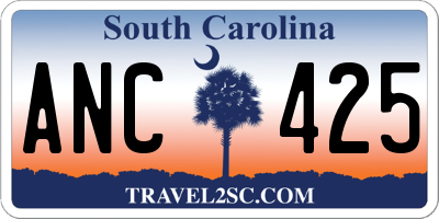 SC license plate ANC425
