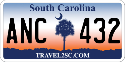 SC license plate ANC432
