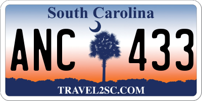 SC license plate ANC433