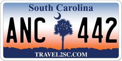 SC license plate ANC442