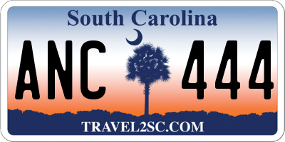 SC license plate ANC444