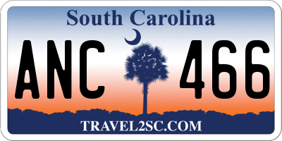 SC license plate ANC466