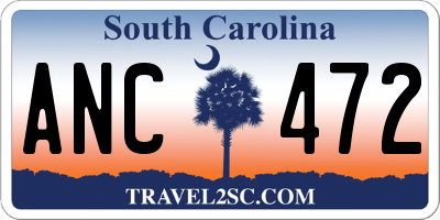 SC license plate ANC472