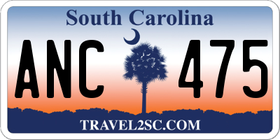 SC license plate ANC475