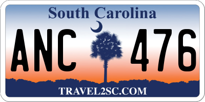 SC license plate ANC476