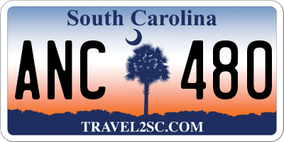 SC license plate ANC480