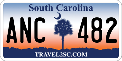 SC license plate ANC482