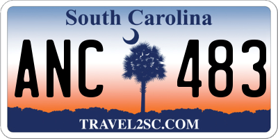 SC license plate ANC483
