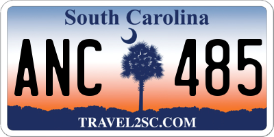 SC license plate ANC485