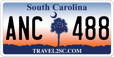 SC license plate ANC488