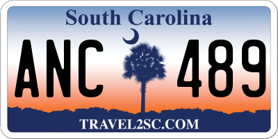 SC license plate ANC489