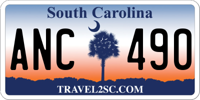 SC license plate ANC490